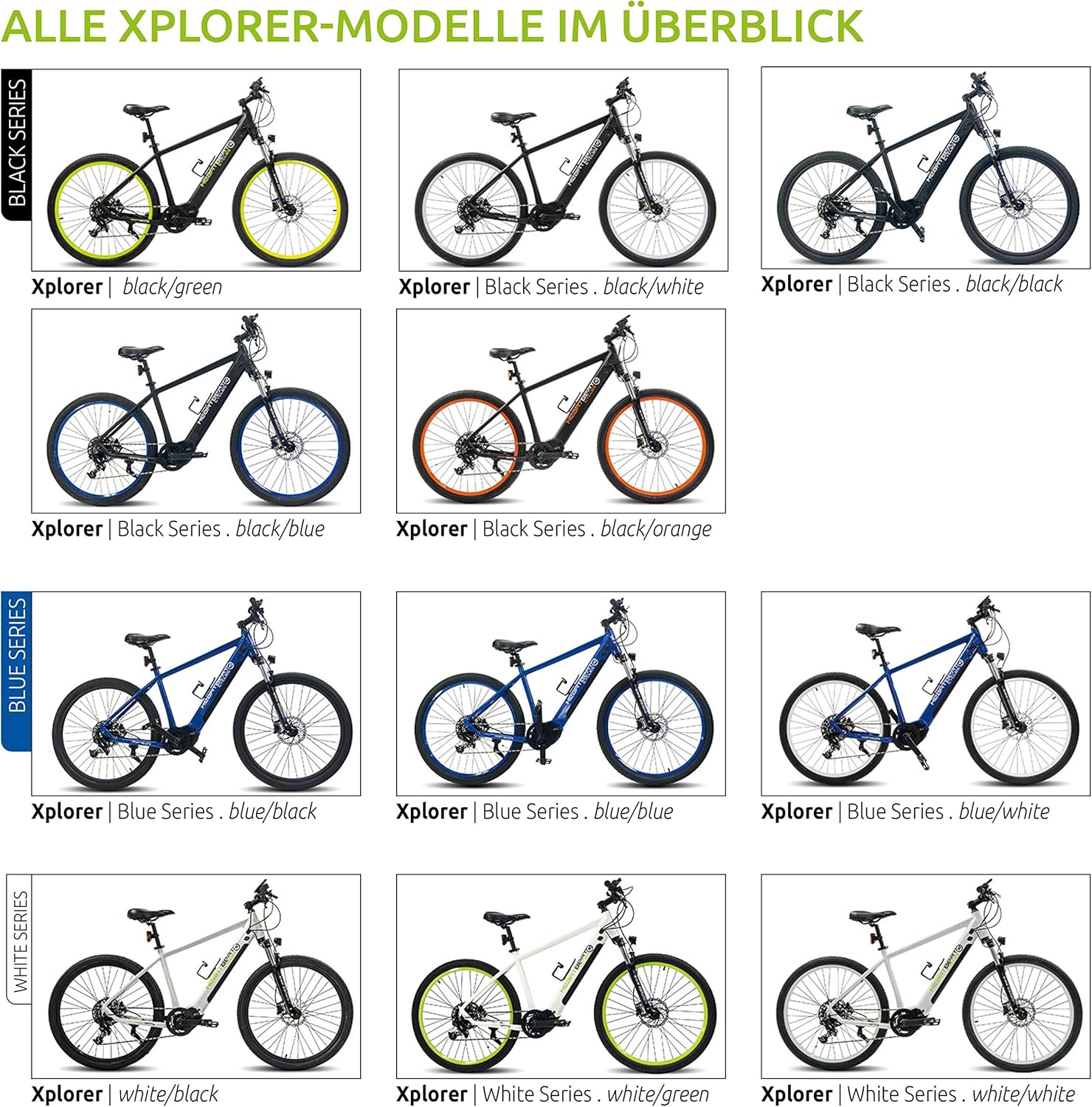 Highphoria Bici Elettrica Adulti, E-Bike 250W 25 km/h con Batteria, Motore Potente, Cambio a Catena, E-Mountain Bike con Forcella Ammortizzata Idraulica Pedelec per Uomo e Donna