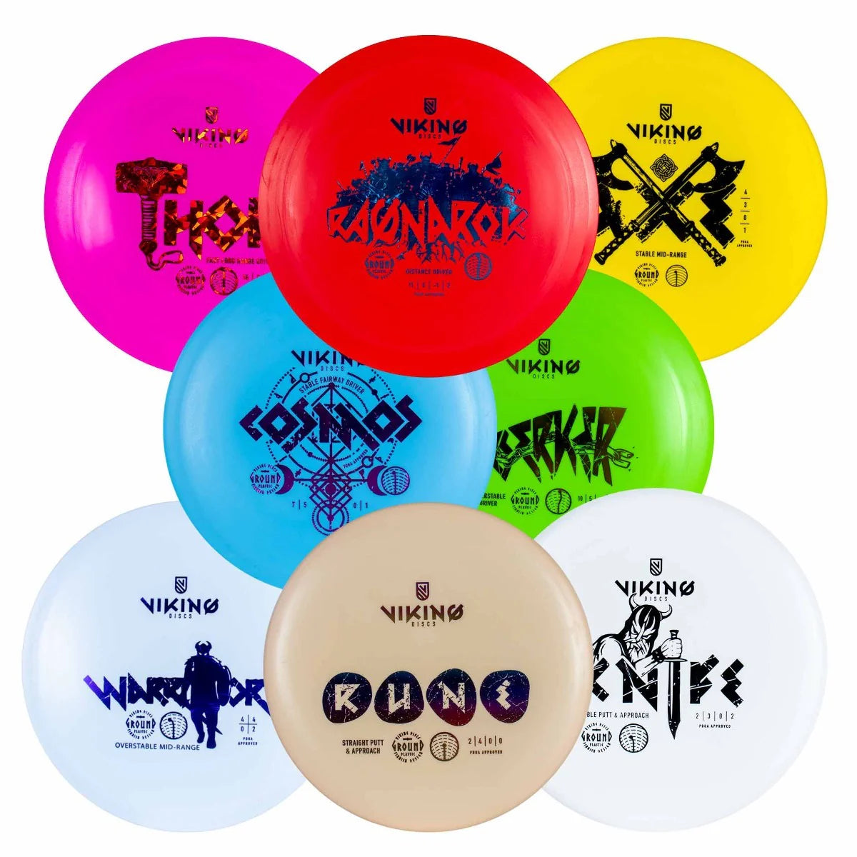 Viking Discs Disc Golf Set Ground - 8 Scheiben