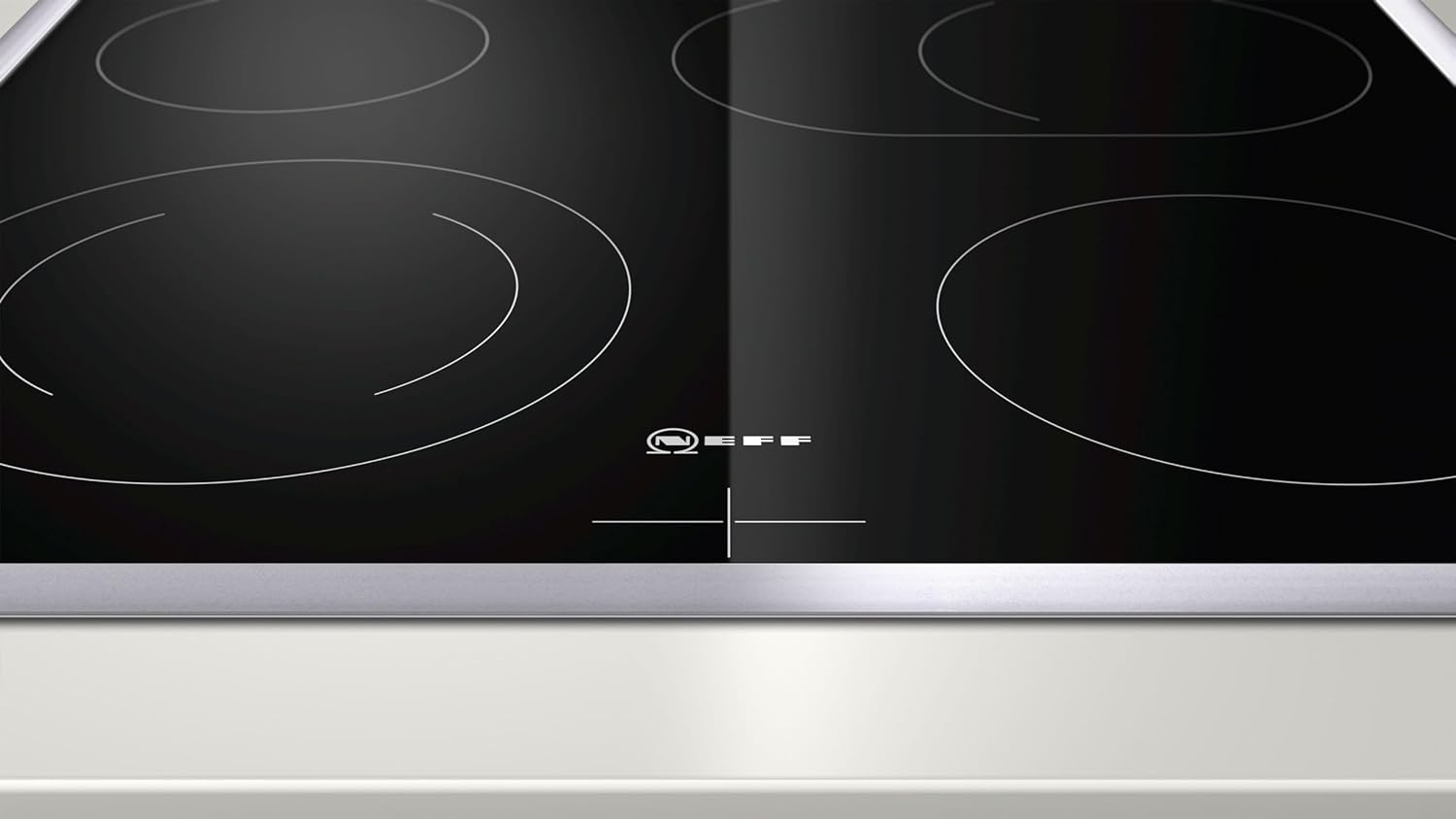 NEFF EDX442, Set composto da E1ECD0AN0, N 30, Forno da incasso con CircoTherm, 60 x 60 cm, Acciaio inossidabile e M13R42N2, N 50, Piano cottura elettrico controllato dal forno, 60 cm, Nero, con cornice a filo