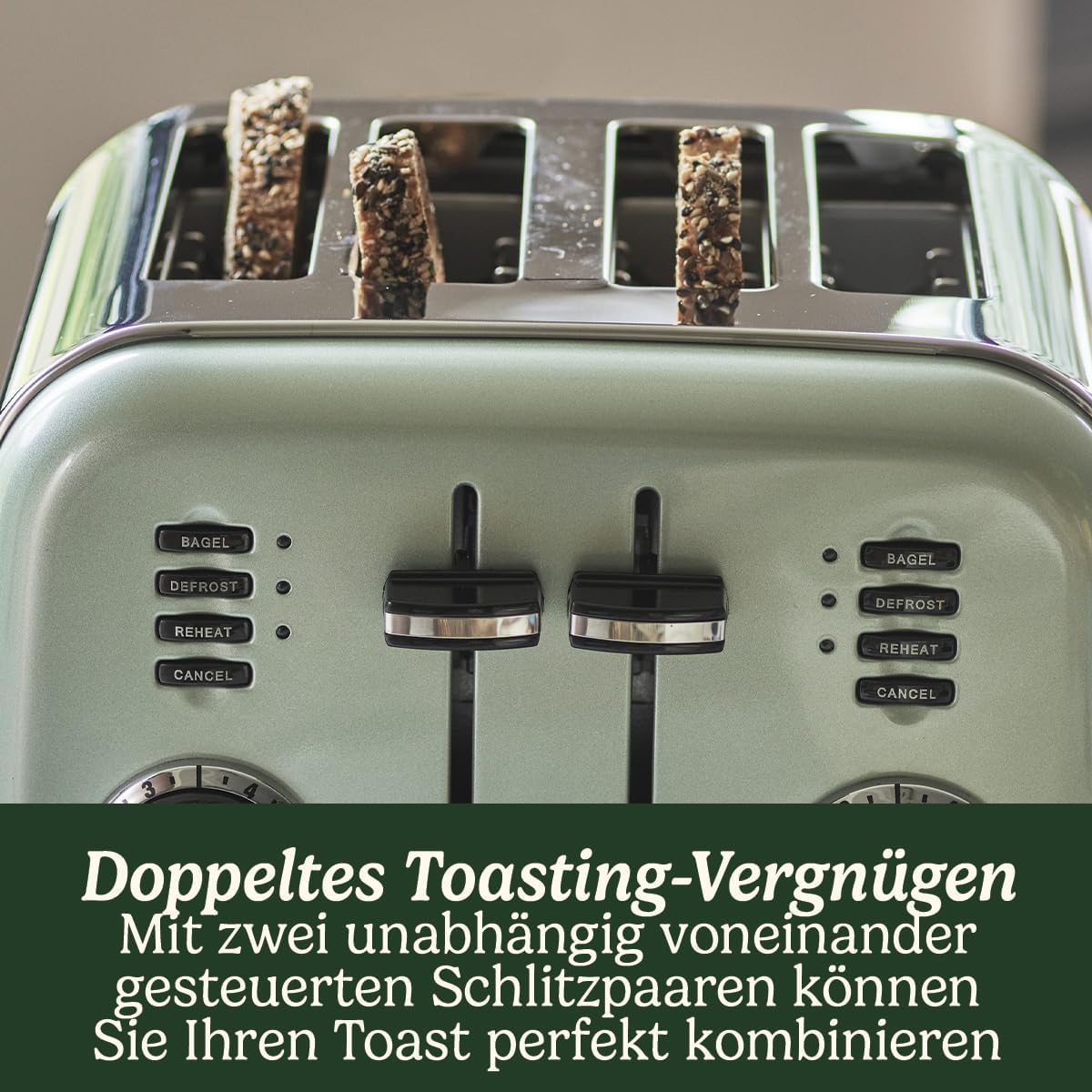 Cuisinart 4-Scheiben-Toaster | Breite Schlitze, ideal für dickes Brot und Bagels | 6 Brunungsstufen plus Abtauung | Breite Schlitze,High-Lift-Hebel | Passender Wasserkocher erhltlich | Perle