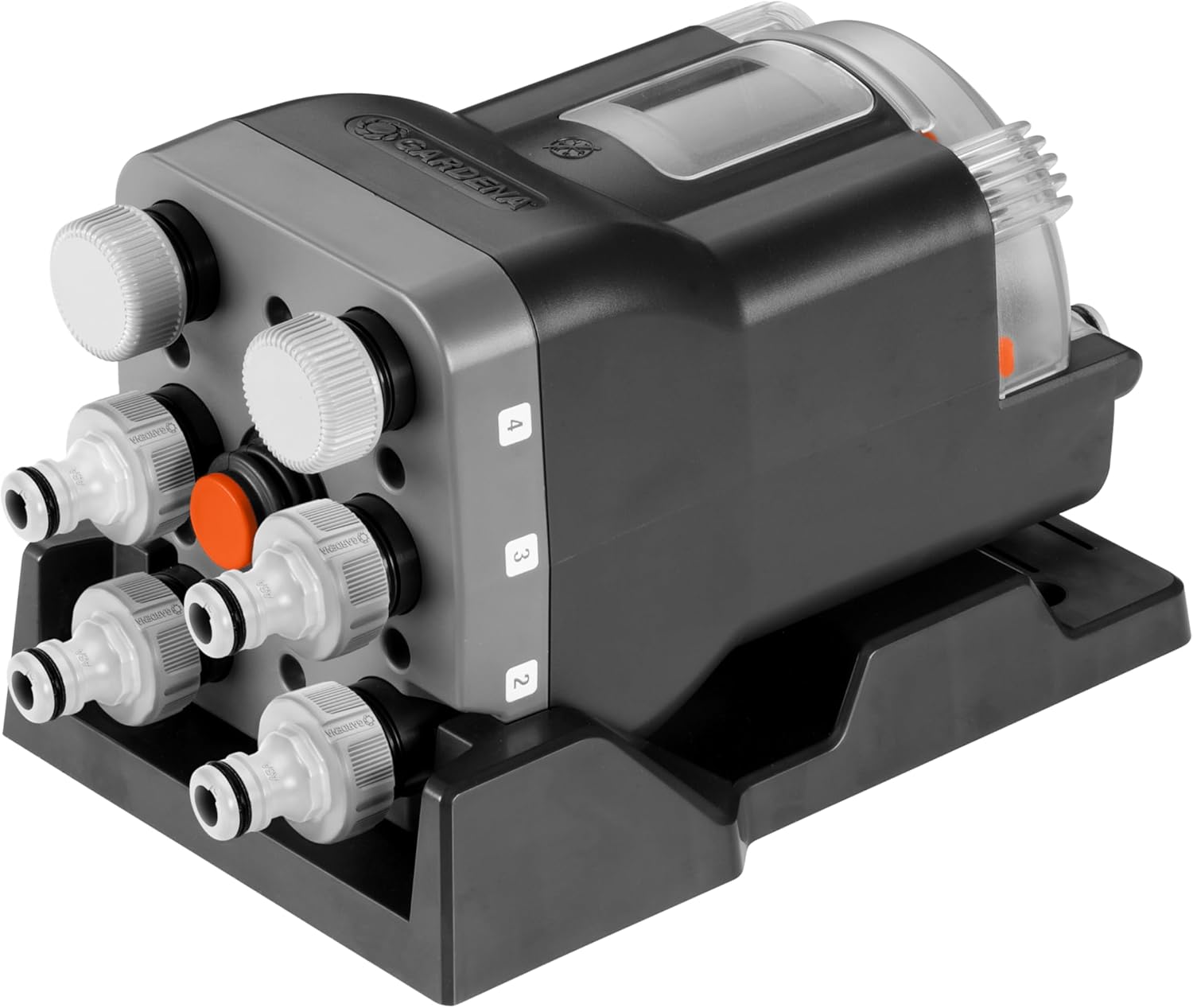 Gardena distributore automatico d'acqua: distributore a 6 vie, facile da usare, salvaspazio, flessibile nell'impiego, ideale anche in caso di bassa pressione dell'acqua, filettatura esterna da 3/4" (1197-20)