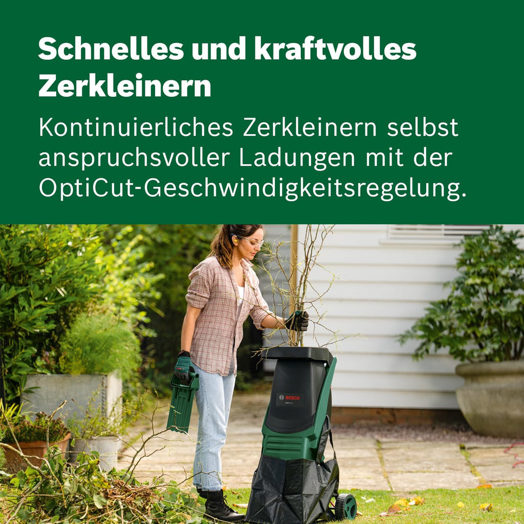 Bosch AXT Rapid 2000 Trituratore (per la triturazione potente dei rifiuti da giardino; potente motore da 2000 W)