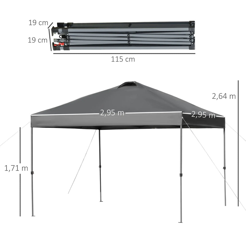 Gazebo Outsunny 3x3 m impermeabile e pieghevole