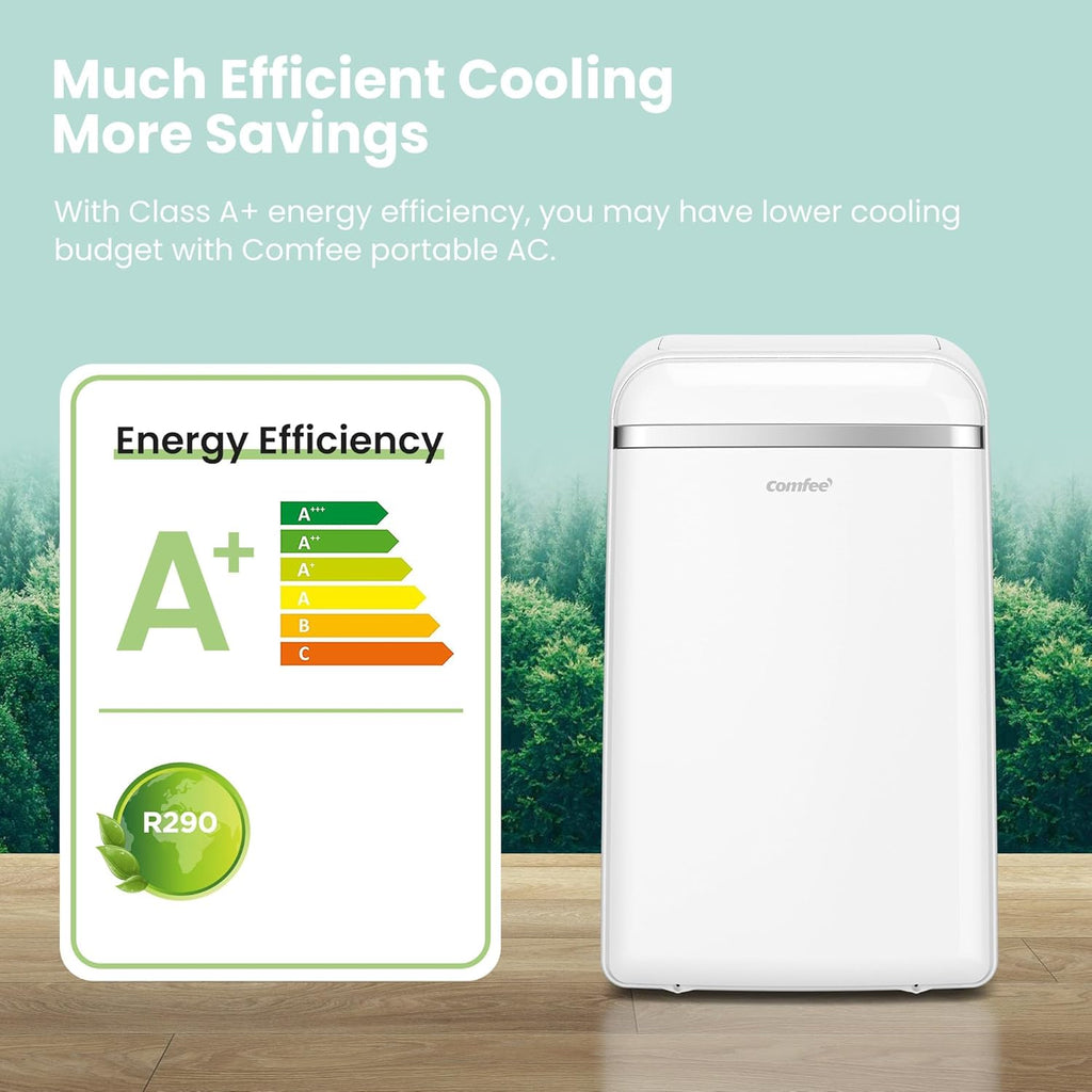 Comfee Condizionatore Portatile Easy Cool 2.0, 7000 BTU 2,0kW, Raffreddamento&Ventilazione&Deumidificazione, Adatto per Ambienti fino a 68m³(25㎡), Controllo tramite APP/Alexa/Google Home/IFTTT, Climatizzatore Portatile con Tubo di Scarico