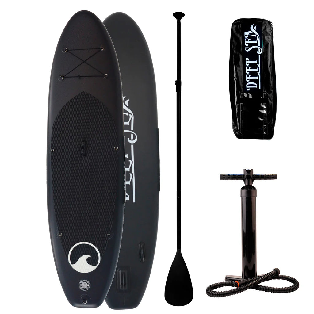 Set Stand-up Paddle Deep Sea (275 cm), nero