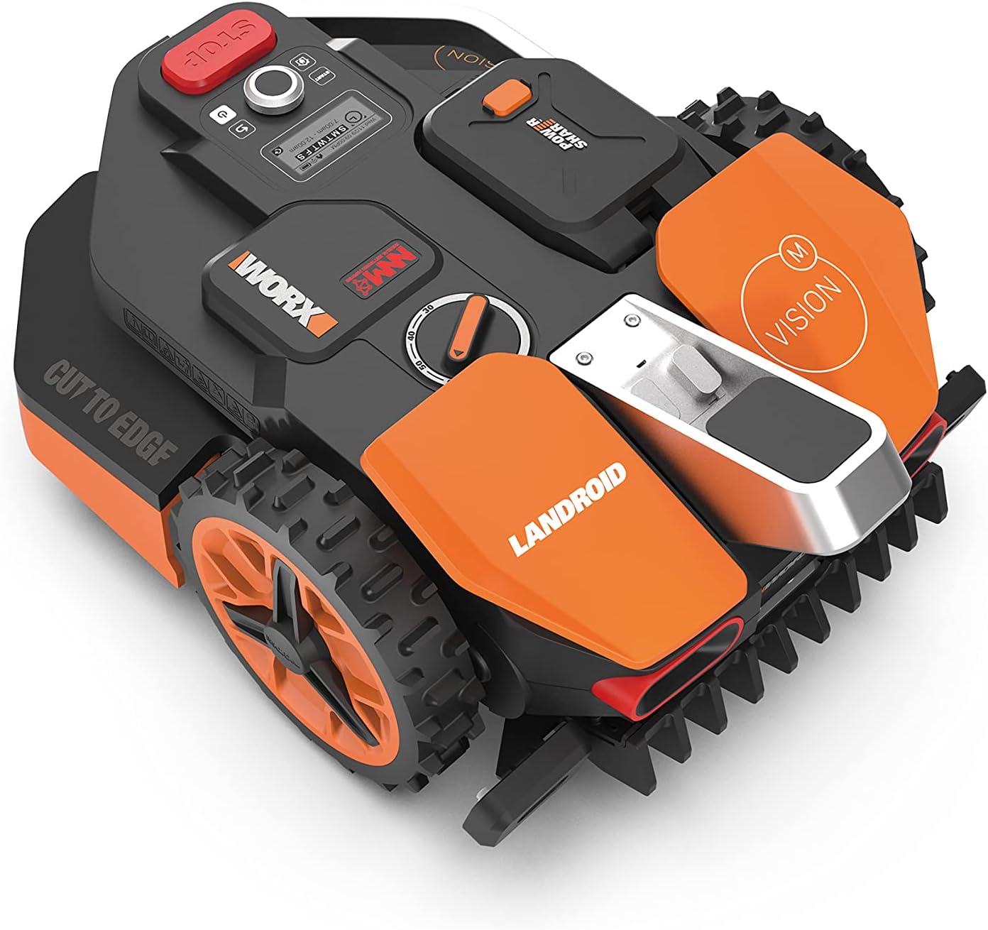 WORX Landroid WR169E Robot Rasaerba con Filo Perimetrale per Giardini fino a 300m² - Navigazione AIA - Controllo tramite App, WLAN, Bluetooth - Taglio Bordo - Larghezza di taglio 16 cm - Altezza di taglio 30-60 mm