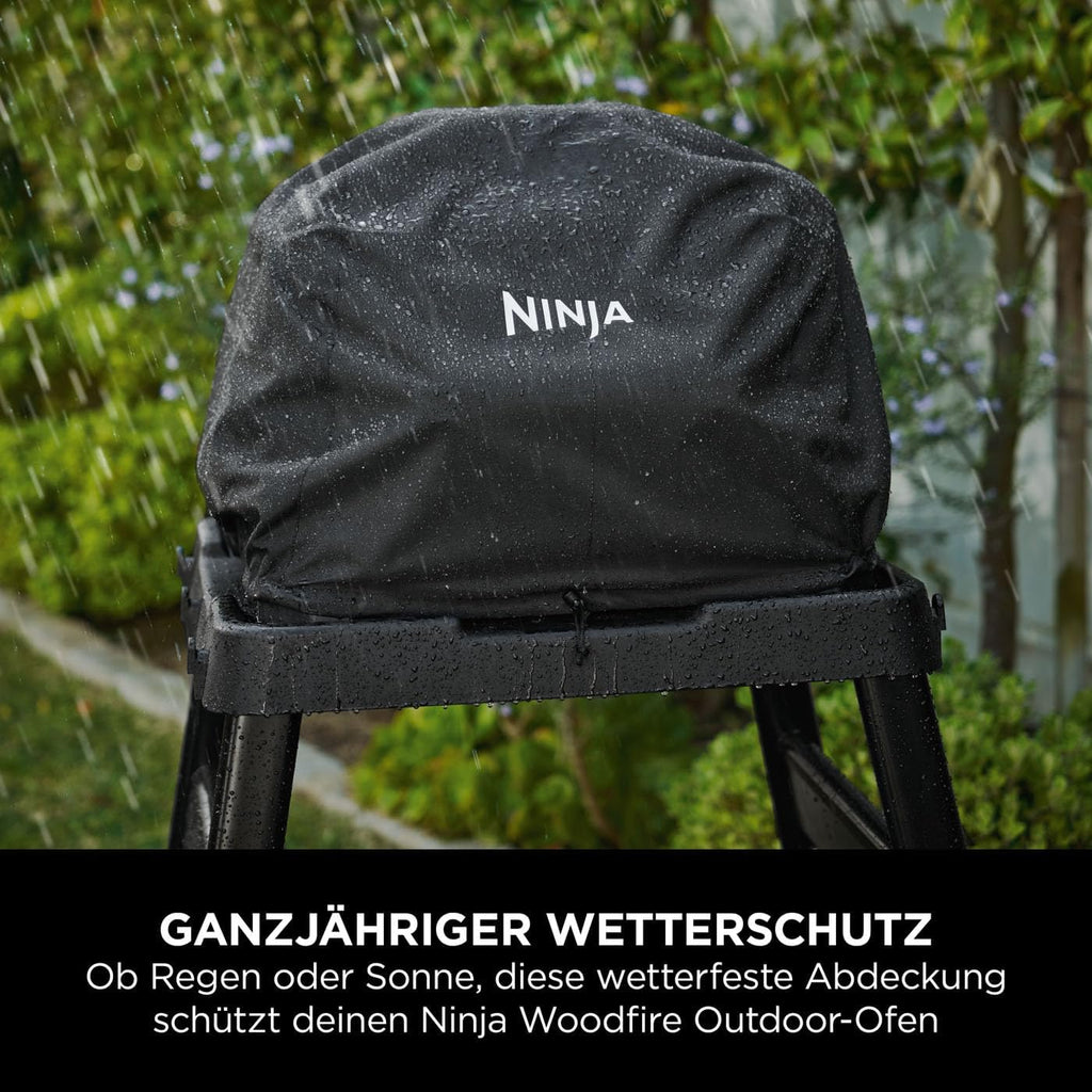 Ninja Woodfire verstellbarer Ständer und Beistelltisch, Außenofen- und Grillständer, robuster Outdoor-Kochtisch und Pizzaofenständer, Schwarz 4718J800EUUK