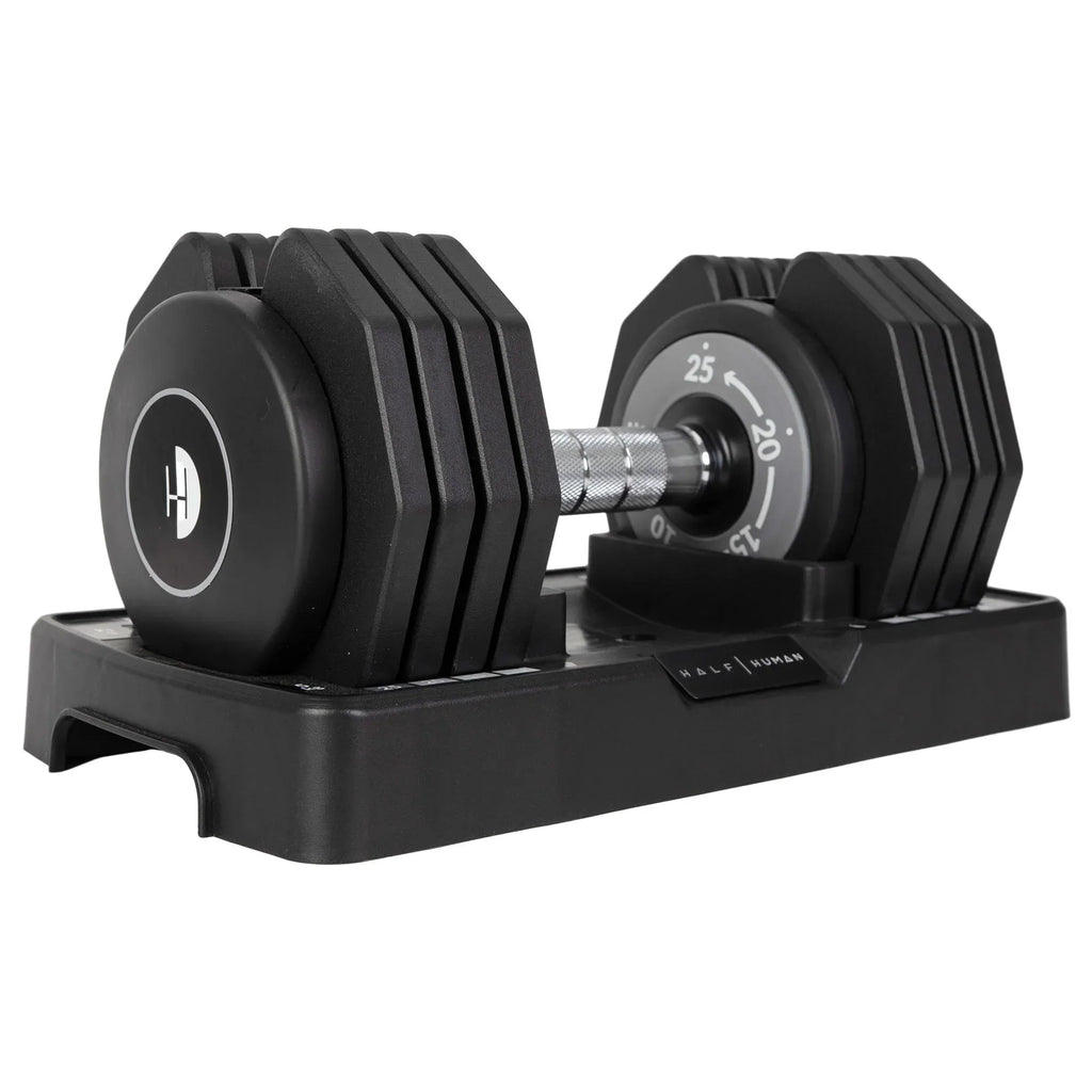 Half Human Set di Manubri Regolabili da 25 kg con Supporto per Manubri