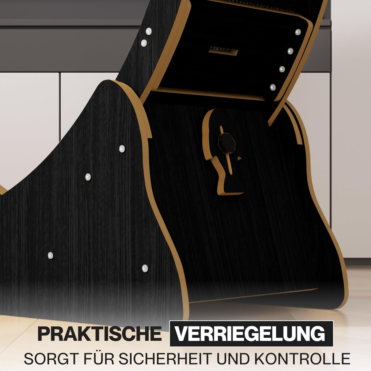 noviclass® Katzenlaufrad Baghira Groß XXL | 132cm Durchmesser Artgerecht für große Katzen | Laufrad für Katzen | Kratzfest, stabil und leise | Geprüfte Qualität und mit Deutscher Anleitung (Holz)