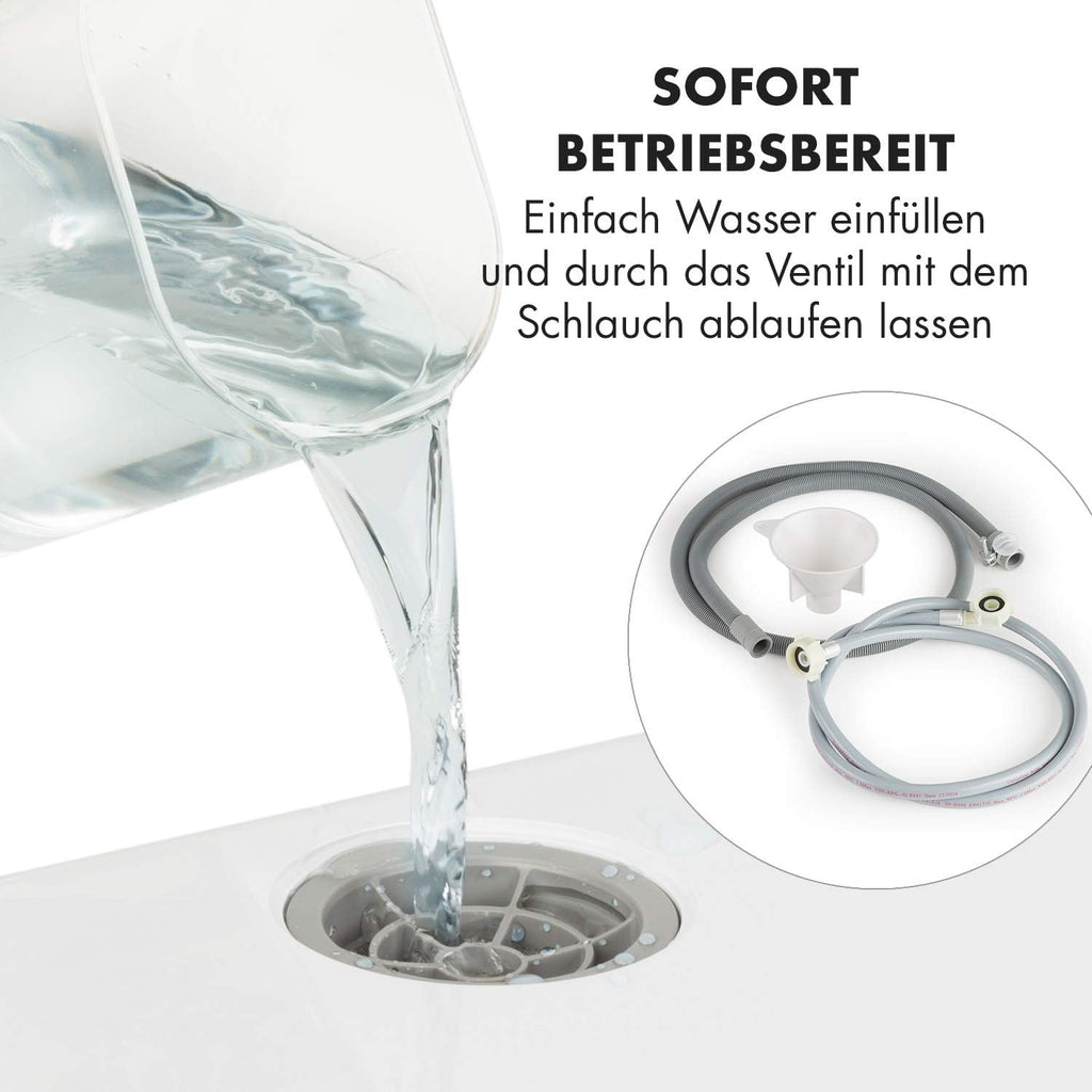 Klarstein ia Mini Lavastoviglie, lavastoviglie con spazio per 2 coperti, 6 programmi, richiede 5 litri d'acqua, display a LED, touch, lavastoviglie da tavolo incl. accessori, nero