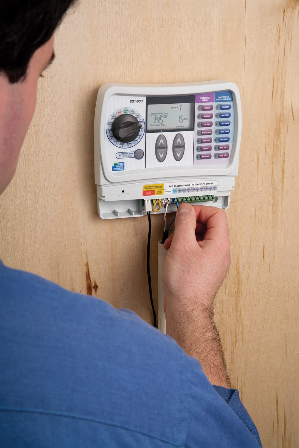 Rain Bird CPRSDBEX Kabelgebundener Regensensor mit Halterung und Draht