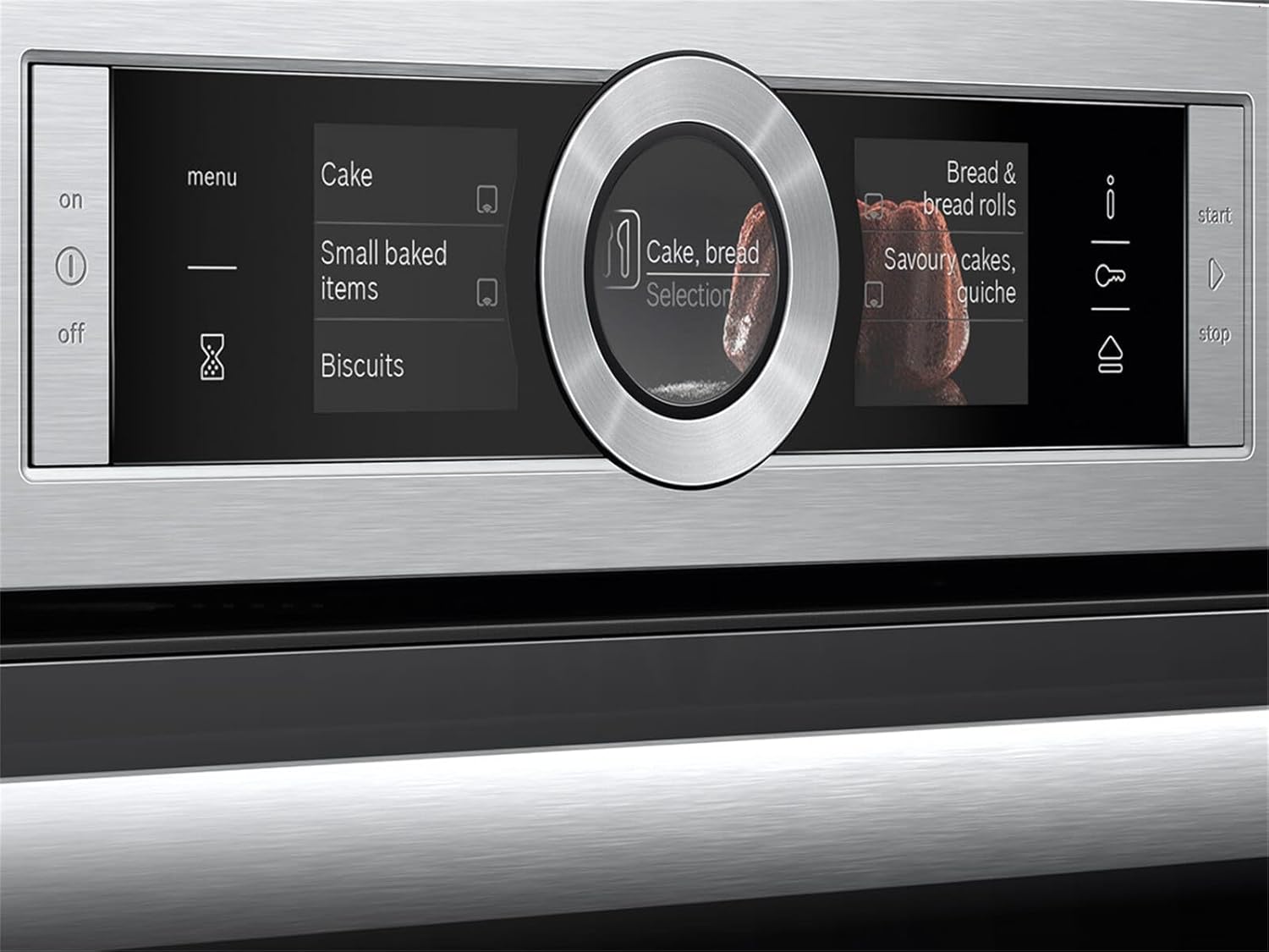 Bosch HMG7361B1, Serie 8 Forno da incasso intelligente con funzione microonde, 60 x 60 cm, Made in Germany, Nero, Air Fry, Anello di controllo digitale, Display touch, Programmi automatici, Supporto per la pulizia