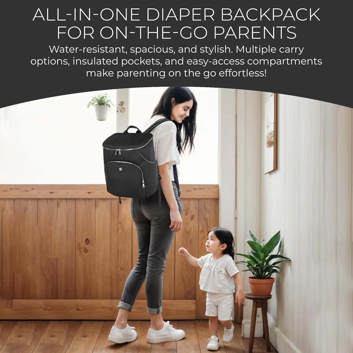 A + S Luxxe Baby Designer-Wickeltasche Rucksack für Mama und Papa