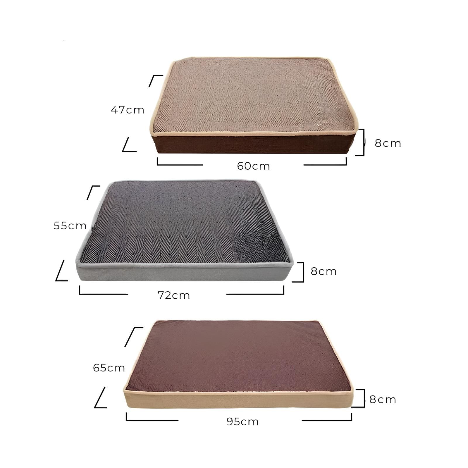Comoda cuccia rettangolare in memory foam per un sonno riposante
