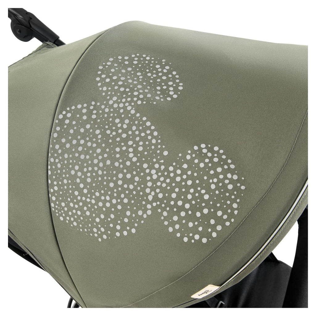 hauck Passeggino Runner 2, Passeggino a tre ruote con ruote pneumatiche XL per bambini fino a 22 kg, Protezione UV 50+, Finestra di ventilazione, Regolabile in altezza, Pieghevole, Cestino XL fino a 3 kg, Funzione reclinabile (Nero)