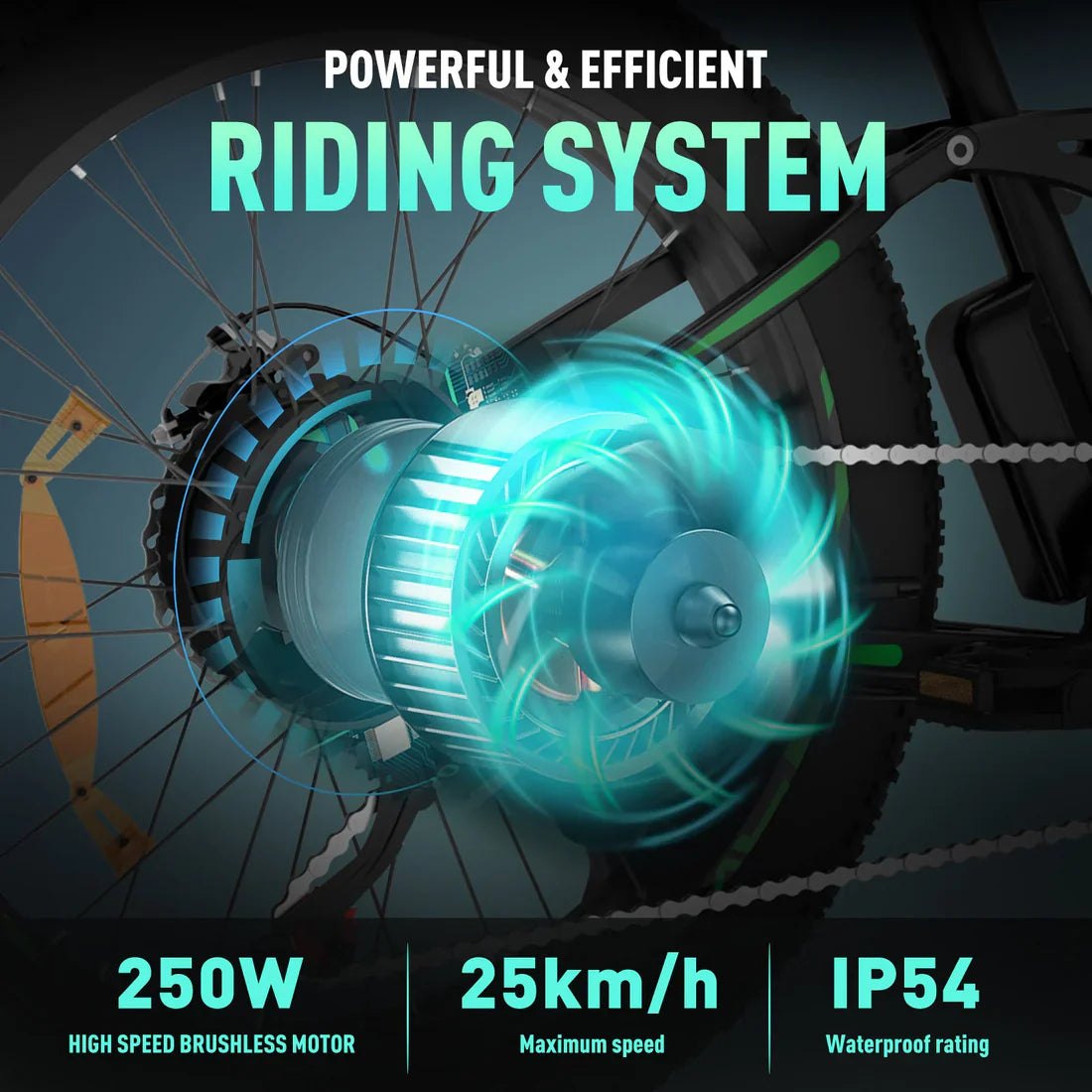 Bicicletta Elettrica Hitway BK9 - Motore 500W, 48V 15Ah, Pneumatici Fat 26 x 4.0 - E-Bike da Montagna All-Terrain