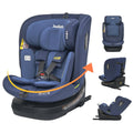Jovikids 360° Drehbar Kindersitz mit ISOFIX und Ruheposition, i-Size(ECE R129) 40-150cm(0-36kg) Reboarder Baby Autositz, ab Geburt -12 Jahre (schwarz)