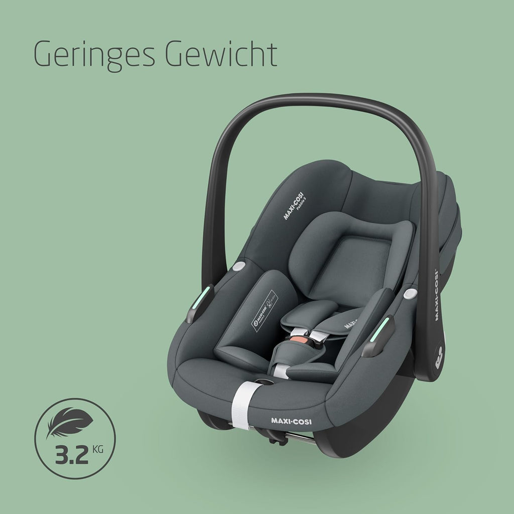 Maxi-Cosi Pebble 360 Pro, Seggiolino auto reclinabile SlideTech, da 0 a 15 mesi, da 0 a 13 kg, da 40 a 87 cm, per i seggiolini auto girevoli FamilyFix 360 Pro, G-CELL Side Impact Protection, Tonal Graphite