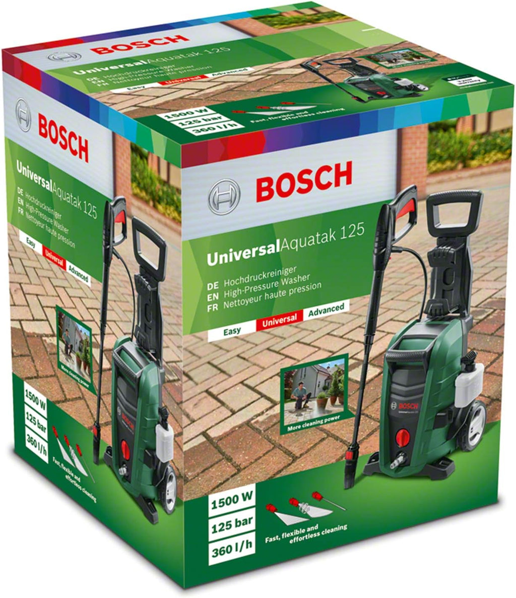 Idropulitrice Bosch EasyAquatak 120 - 1500 Watt, 120 bar, accessori versatili, design compatto, inclusi tubo e ugelli
