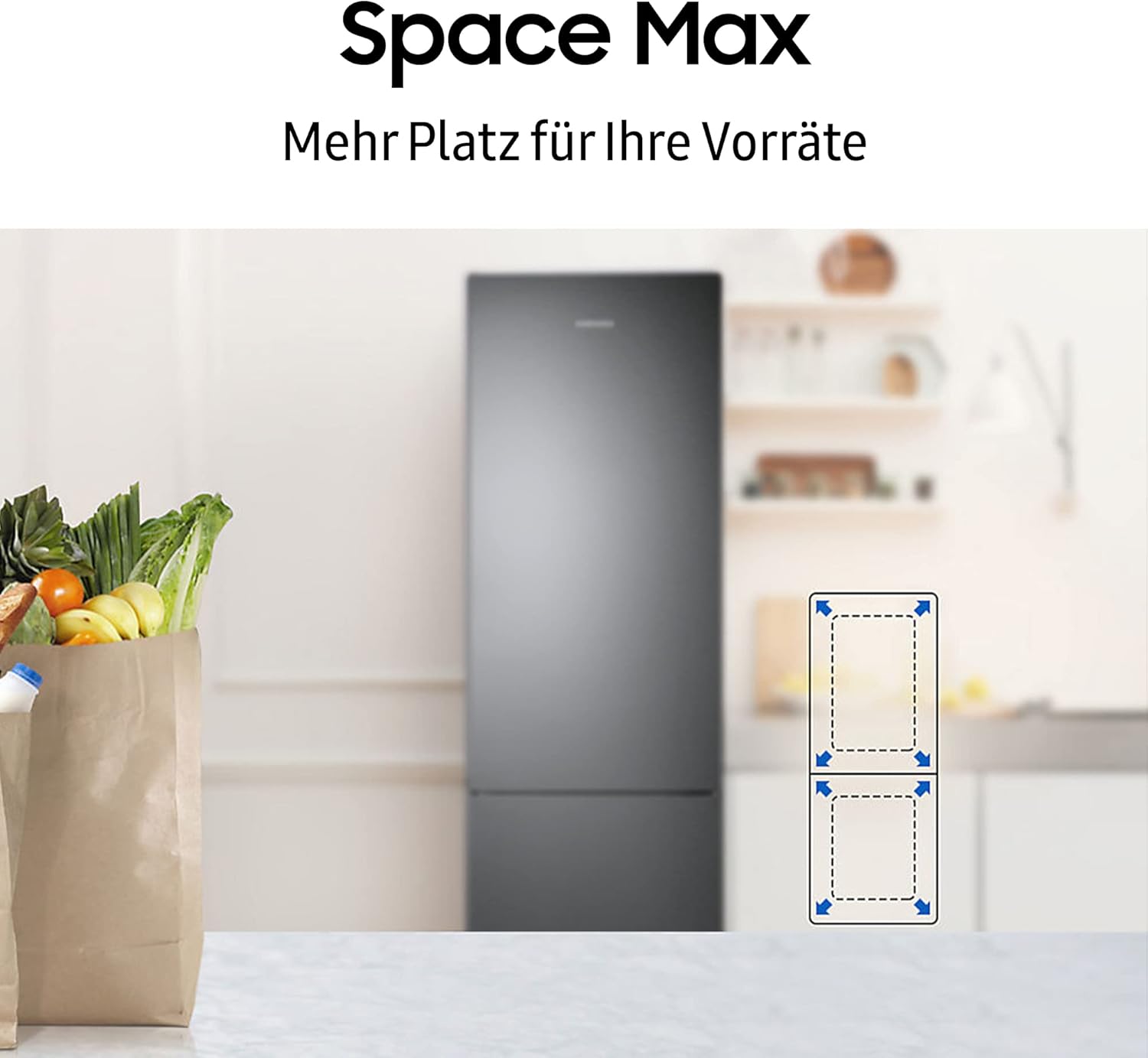 / RL38A7B5BS9/EG / Fridge and Freezer Combination / 203 cm Height.