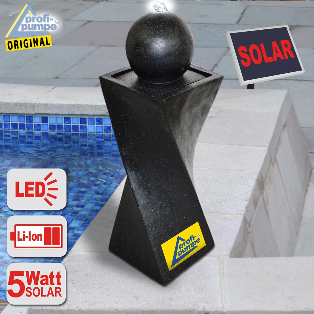 Fontana Solare da Giardino, Fontana a Cascata Classica per Giardino, Luci da Giardino, Pompa per Laghetto per Terrazza, Balcone, Modello Migliorato con Funzione di Avvio Istantaneo della Pompa