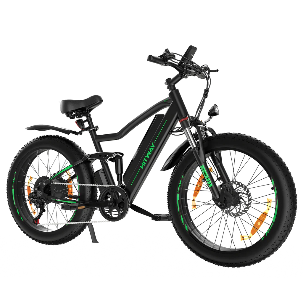 Bicicletta Elettrica Hitway BK9 - Motore 500W, 48V 15Ah, Pneumatici Fat 26 x 4.0 - E-Bike da Montagna All-Terrain