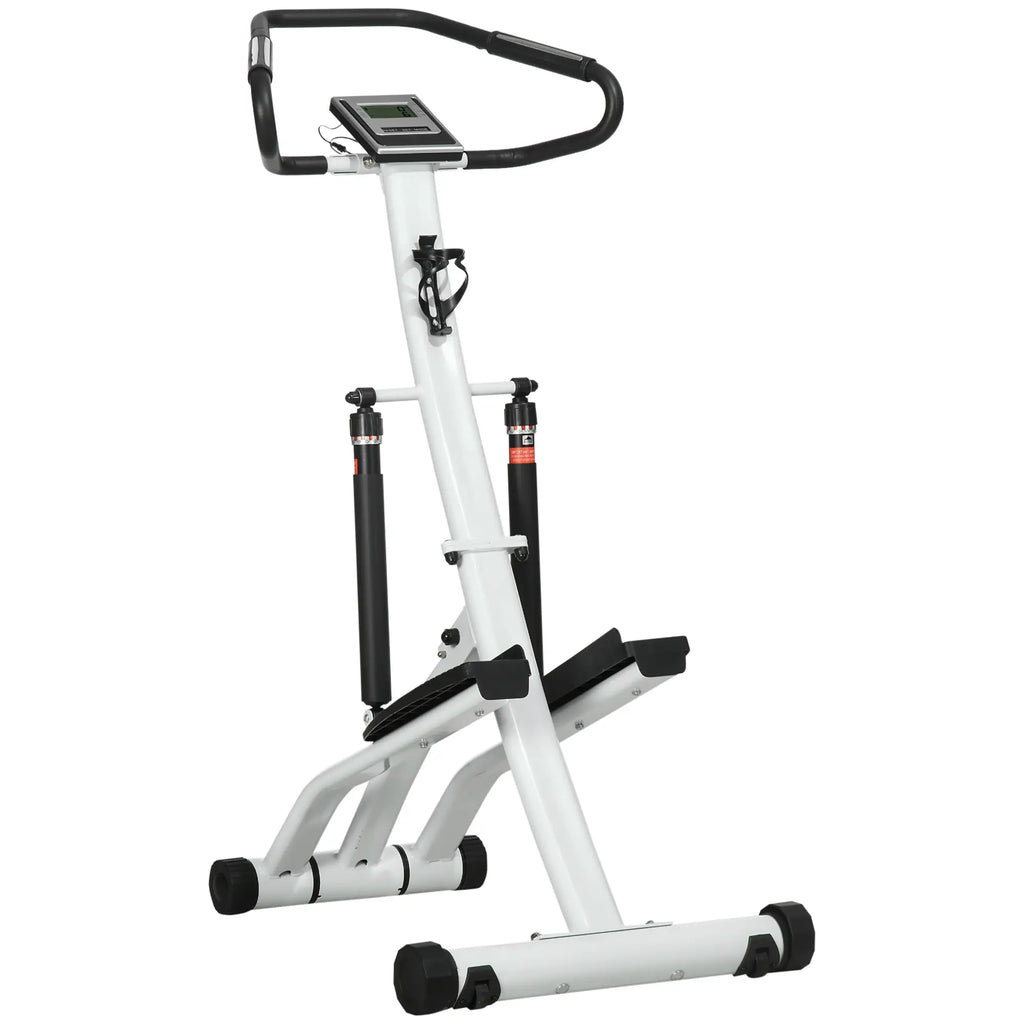 SPORTNOW Stepper con Maniglia 12 Livelli di Resistenza Display Monitor