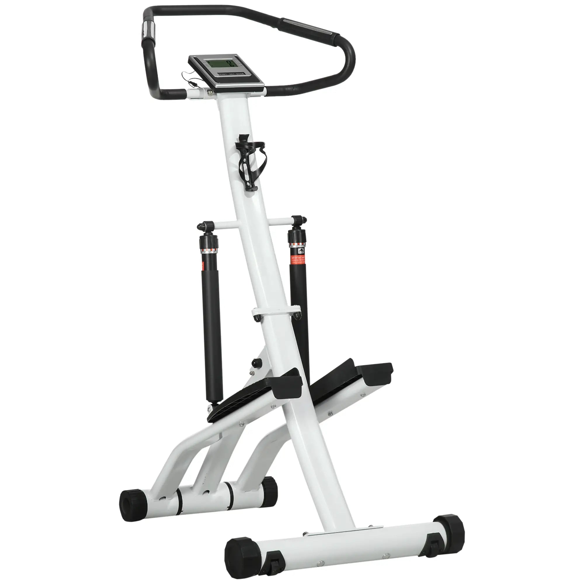 SPORTNOW Stepper con Maniglia 12 Livelli di Resistenza Display Monitor