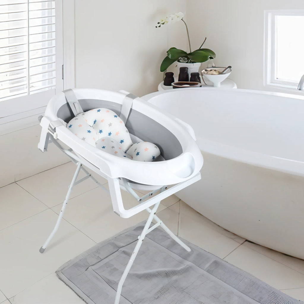 Sonnewelt Babywanne mit Stnder Faltbare mit Thermometer
