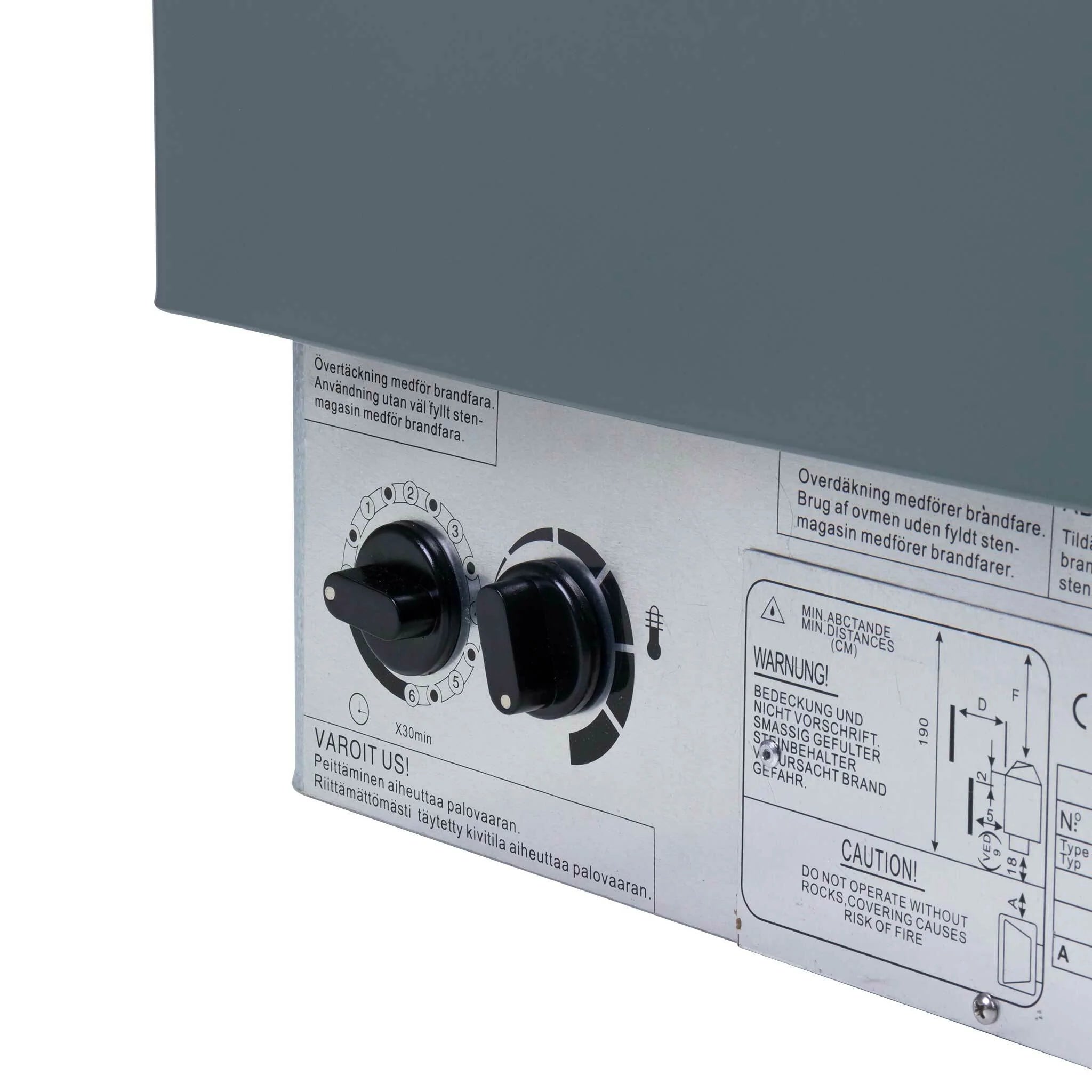 Vasta Stufa elettrica per sauna Spark 8kw, controllo fisso, 7-12m3