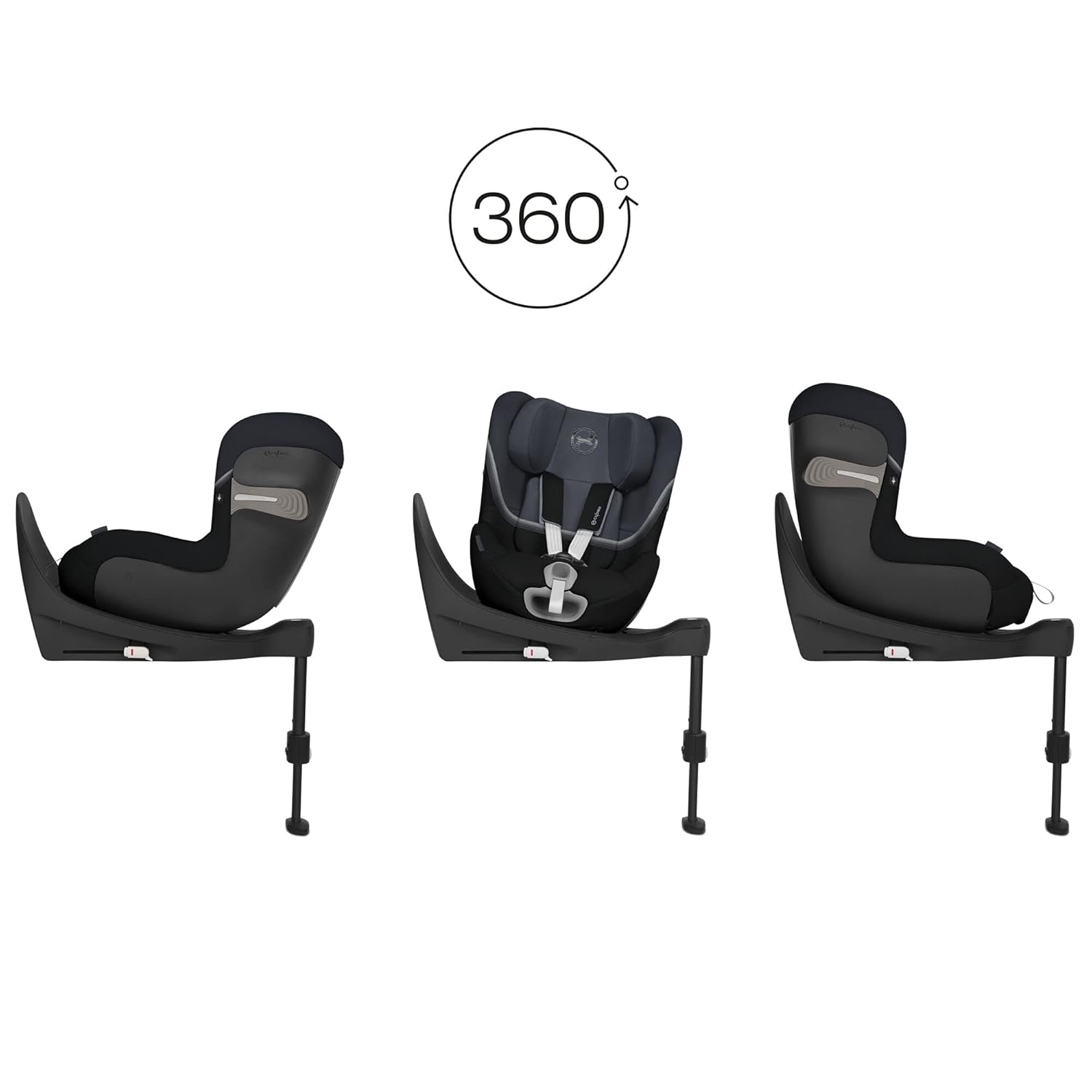 CYBEX Gold Kinder-Autositz Sirona S2 i-Size, Ab ca. 3 Monaten bis 4 Jahren, Max. 18 kg, SensorSafe kompatibel, Granite Black