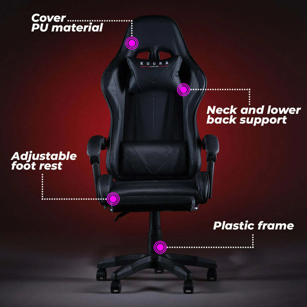 Kuura Gaming Sedia Gaming Pro, Nero
