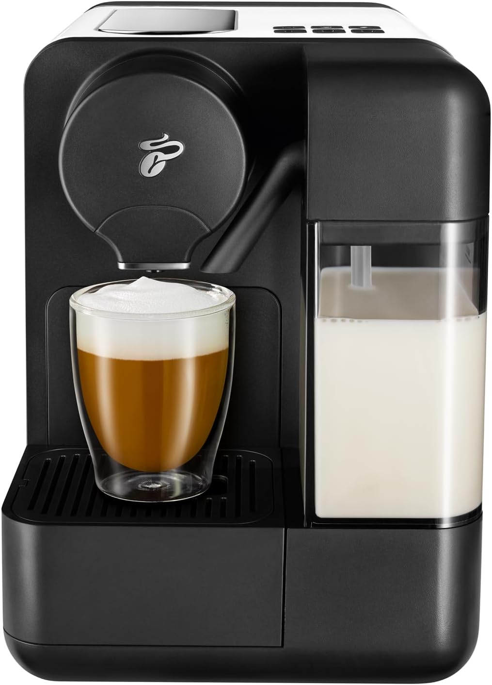 Tchibo Cafissimo „milk“ Kaffeemaschine Kapselmaschine inkl. 30 Kapseln für Caffè Crema, Espresso, Kaffee und Milchspezialitäten, Schwarz