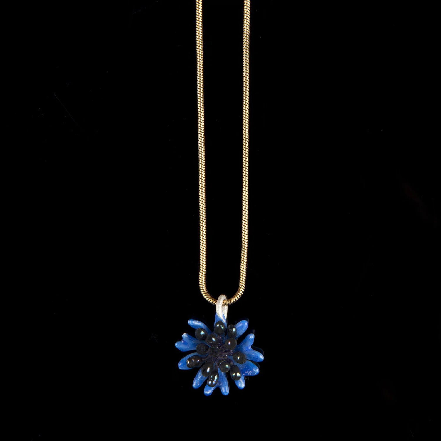Fiordaliso Blu - Collana con pendente