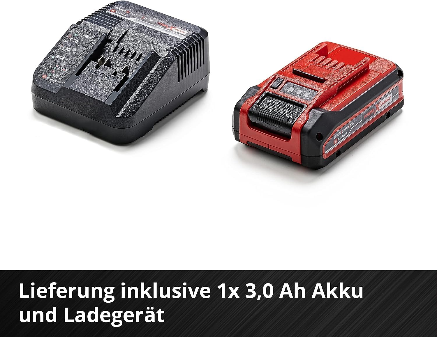 Rasaerba a batteria Einhell City GE-CM 18/30 Li Kit Power X-Change (18 V, larghezza di taglio 30 cm, fino a 150 m², motore brushless, cesto di raccolta 25 l, altezza di taglio 30-70 mm, incl. batteria da 3,0 Ah + caricabatterie)