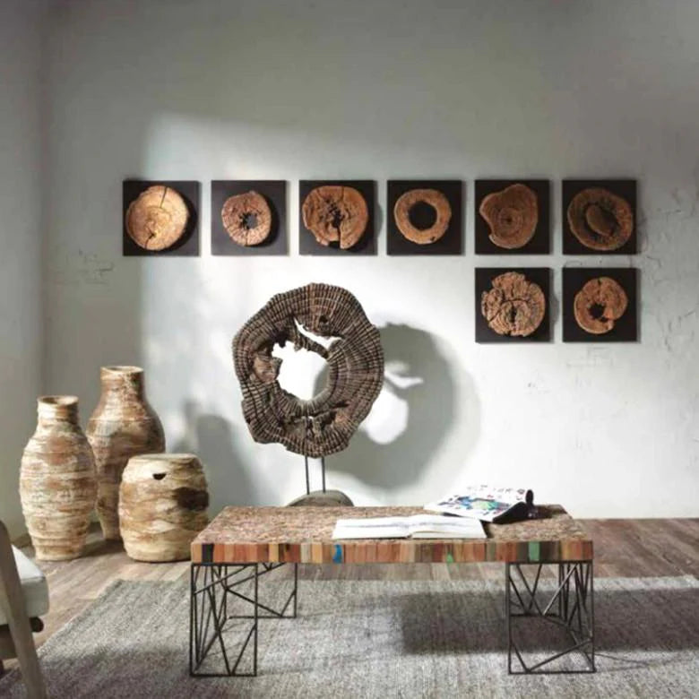 Holz Wand Deko GENTA 40 cm x 40 cm