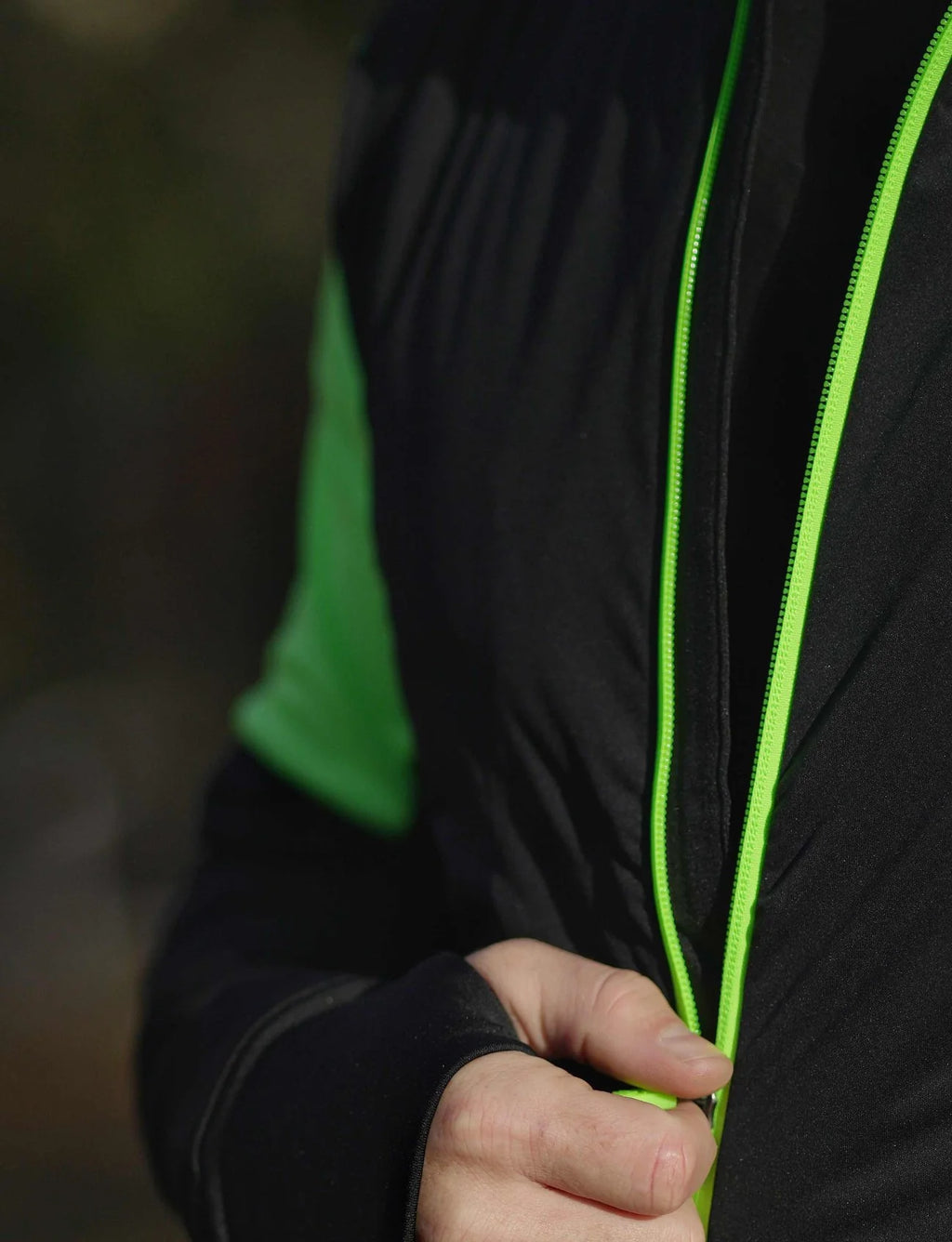 Herren Winter Fleece Laufshirt Langarm Thermo Running Sweatshirt Pro Line Schwarz Neon