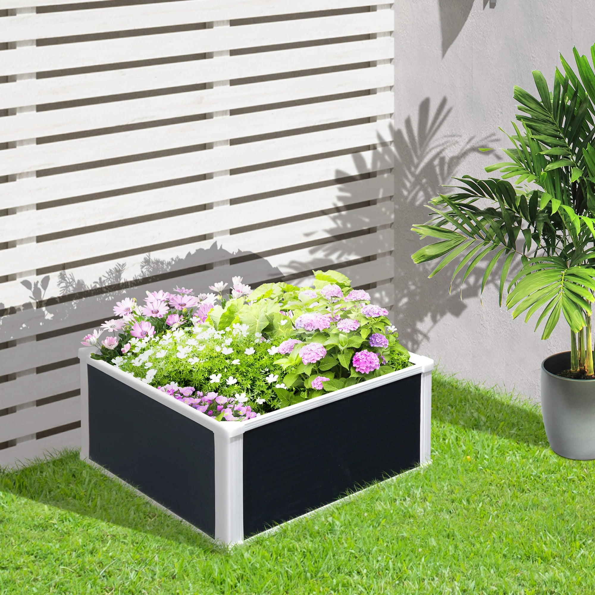 Outsunny Fioriera aiuola rialzata per verdure ed erbe aromatiche protetta dai parassiti