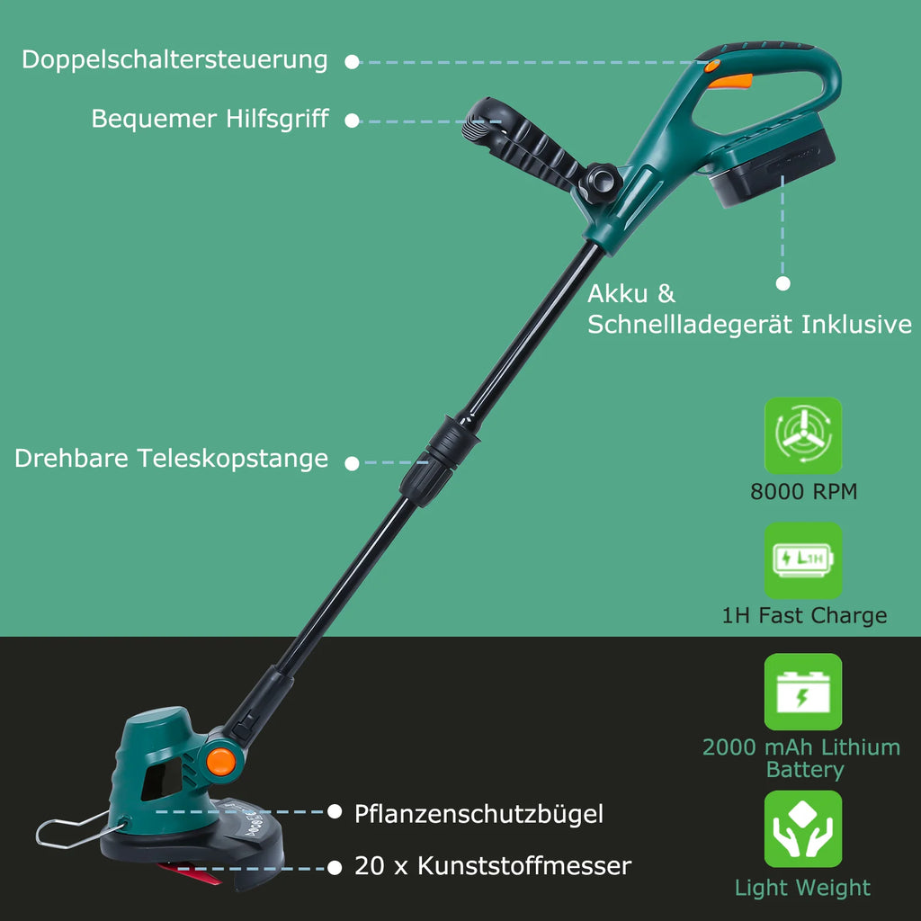 Sonnewelt Rasentrimmer Akku 20 V/2.0 Ah