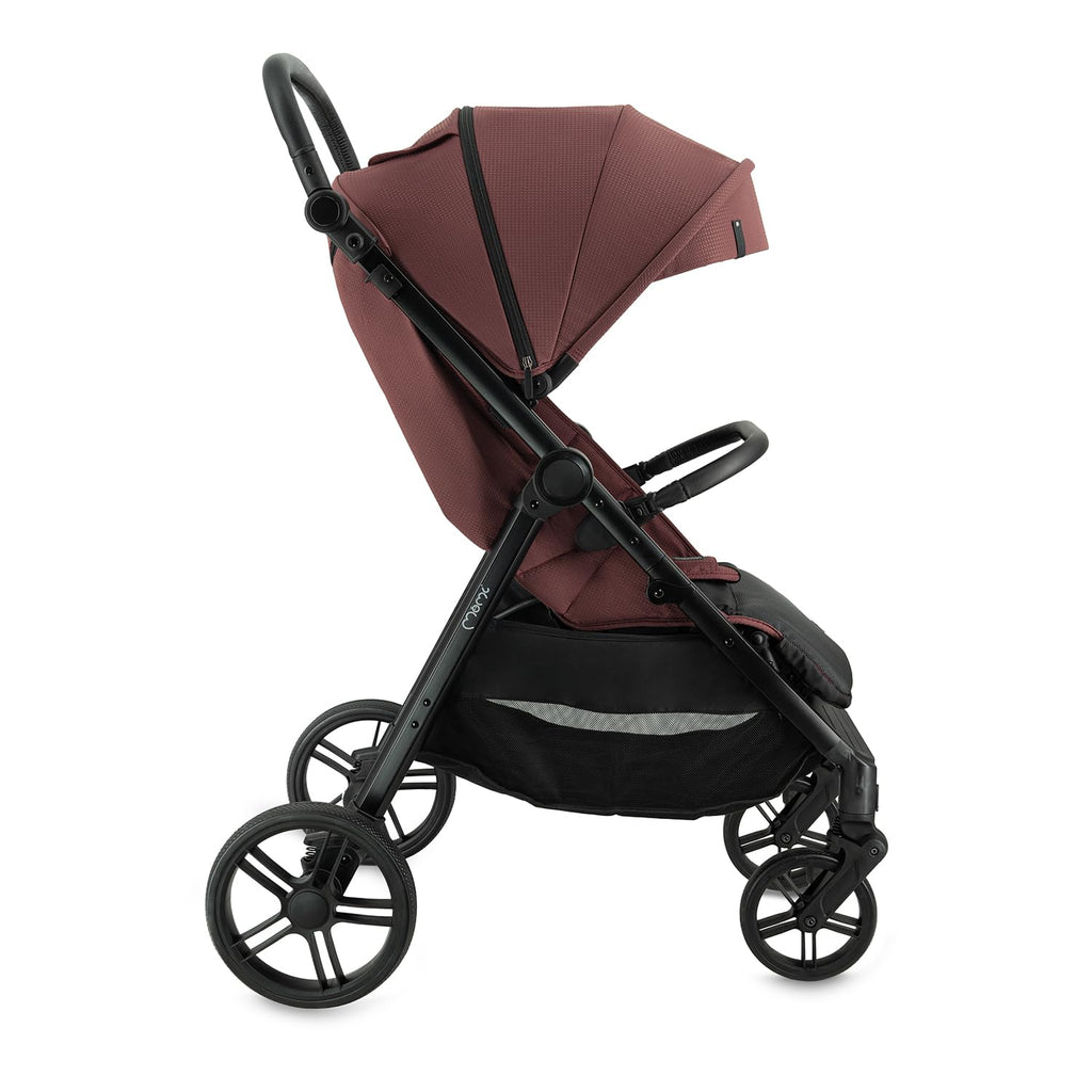 MoMi Passeggino CLARA, Passeggino dai 6 mesi in su, fino a 22 kg di peso corporeo, cintura di sicurezza a 5 punti, sacco coprigambe, portabicchieri, cestino della spesa, borsa per il cambio, zanzariera e parapioggia
