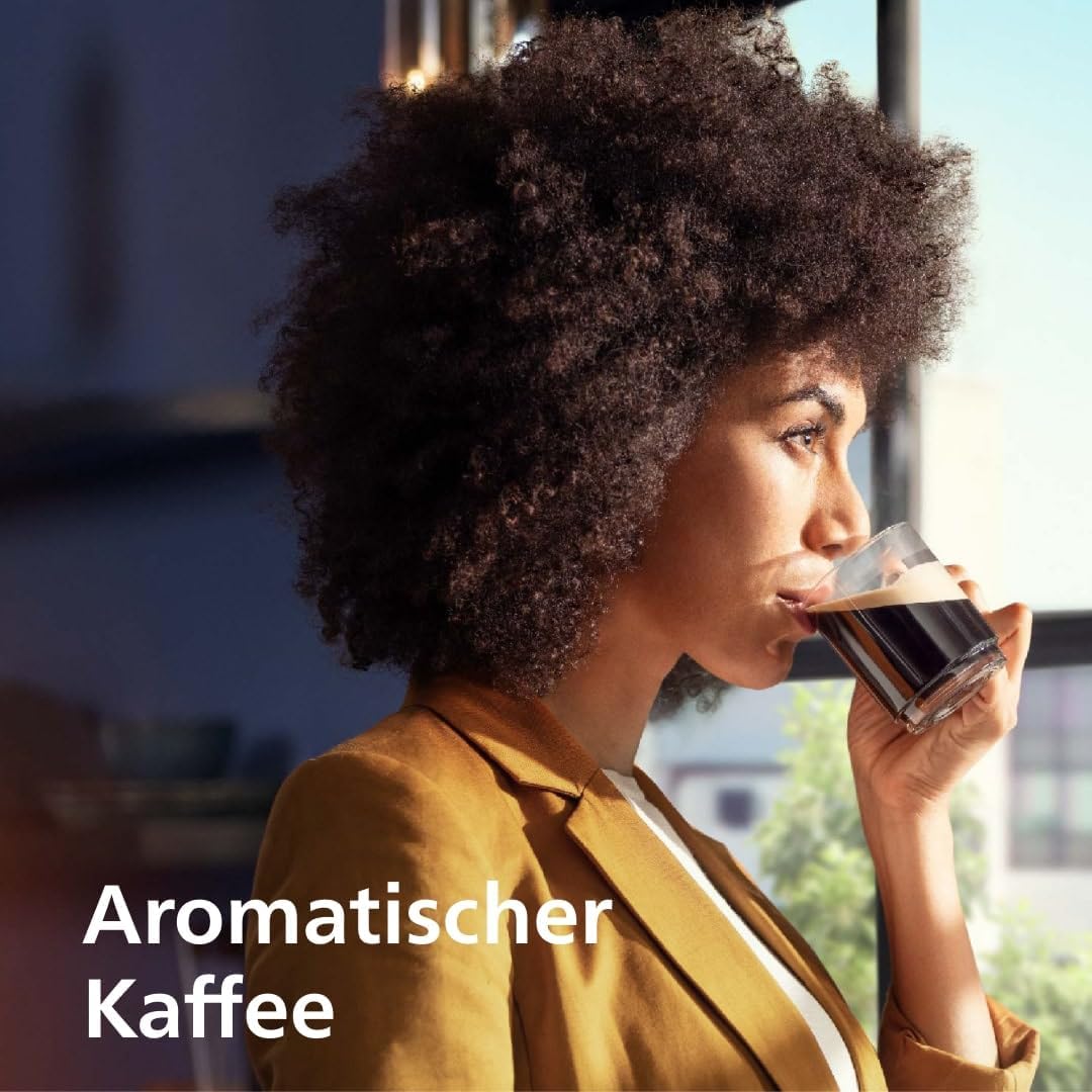 Philips Serie 5500 Macchina da Caffè Automatica – Sistema Lattiera LatteGo, 20 Bevande Calde e Fredde, 40% più Silenziosa con SilentBrew, QuickStart, Grigio (EP5544/50)