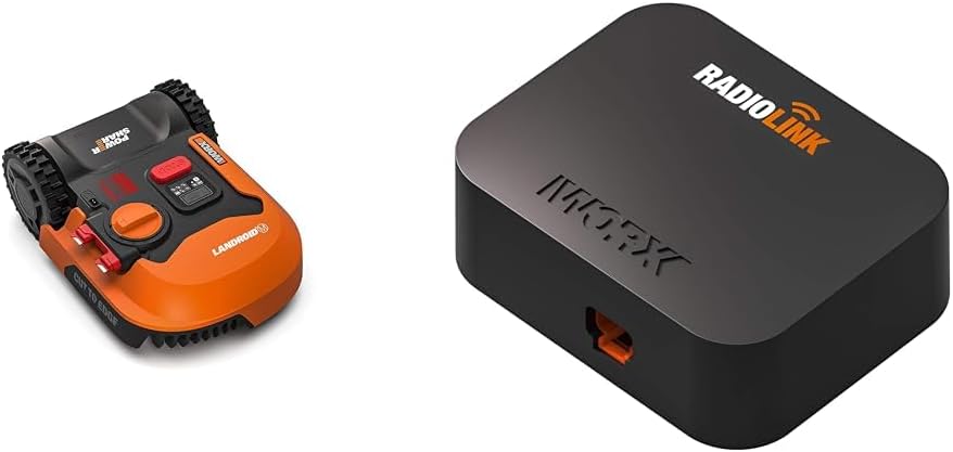 WORX Landroid Plus WR165E Mhroboter mit Begrenzungskabel für Grten bis 500m (AIA Navigation, App Steuerung, WLAN, Bluetooth und schwimmendem Mhwerk - max Steigung: 35%)