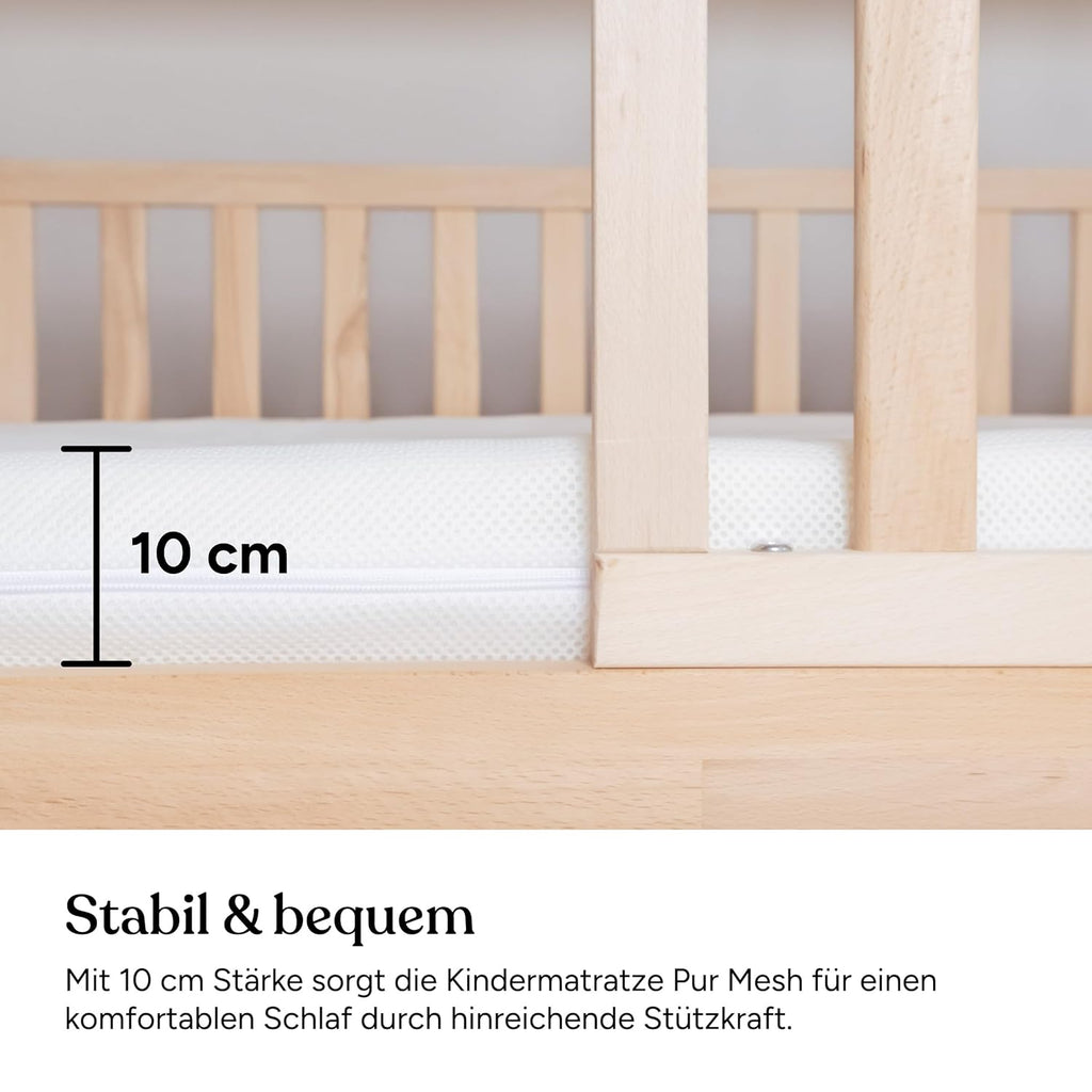 Ehrenkind® Kindermatratze Pur | Baby Matratze 80x200 Standard 100 by OEKO-TEX | Babymatratze 80x200 aus hochwertigem Schaum und Hygienebezug