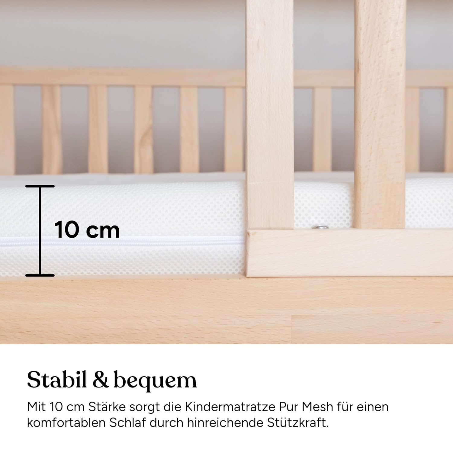 Ehrenkind® Kindermatratze Pur | Baby Matratze 80x200 Standard 100 by OEKO-TEX | Babymatratze 80x200 aus hochwertigem Schaum und Hygienebezug