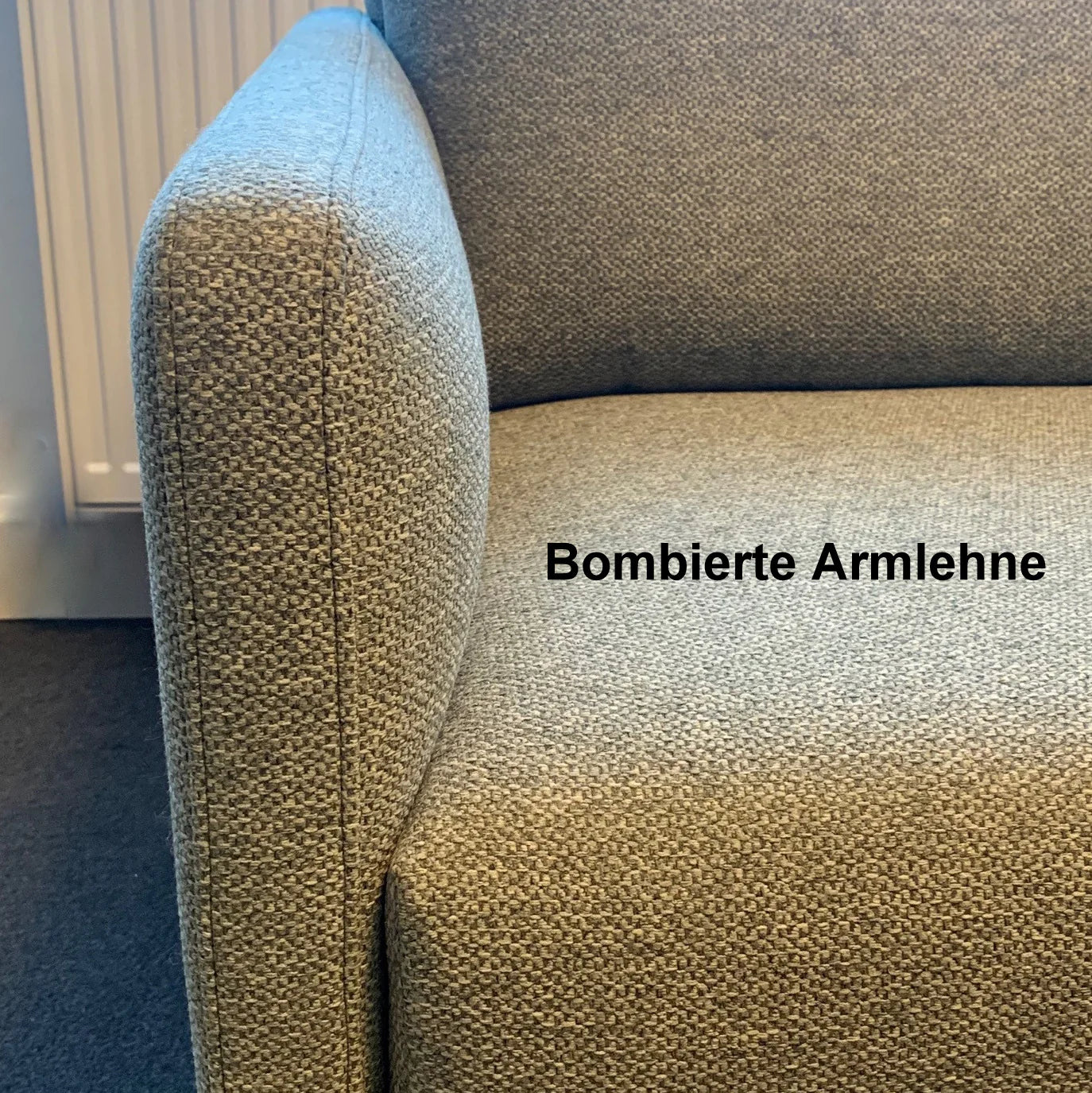 Violetta Sitzkomfort kubisches Sofa Terni, 176 oder 206 cm, Leder oder Stoff