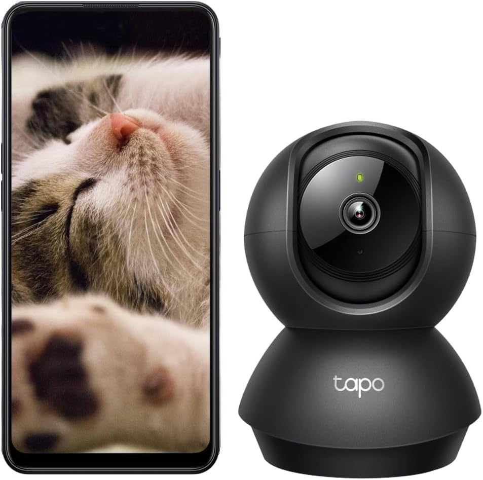 Tapo TP-Link C200P2 360° berwachungskamera für den Innenbereich, 1080P, Nachtsicht, Bewegungserkennung, Zwei-Wege-Audio, kompatibel mit Alexa&Google Assistant, für Babys/Haustiere, 2 stück C200