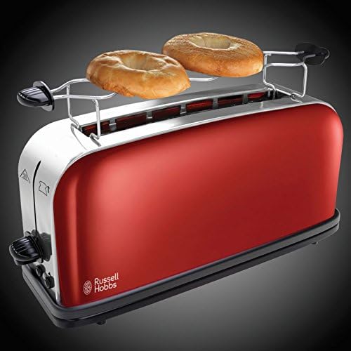 Russell Hobbs Set Colazione Colours+ Rosso: Macchina da caffè [Timer digitale, Doccetta per estrazione e aroma ottimali] 24031-56 + Bollitore [1,7l, 2400W] 20412-70 + Tostapane [per 2 fette] 26554-56
