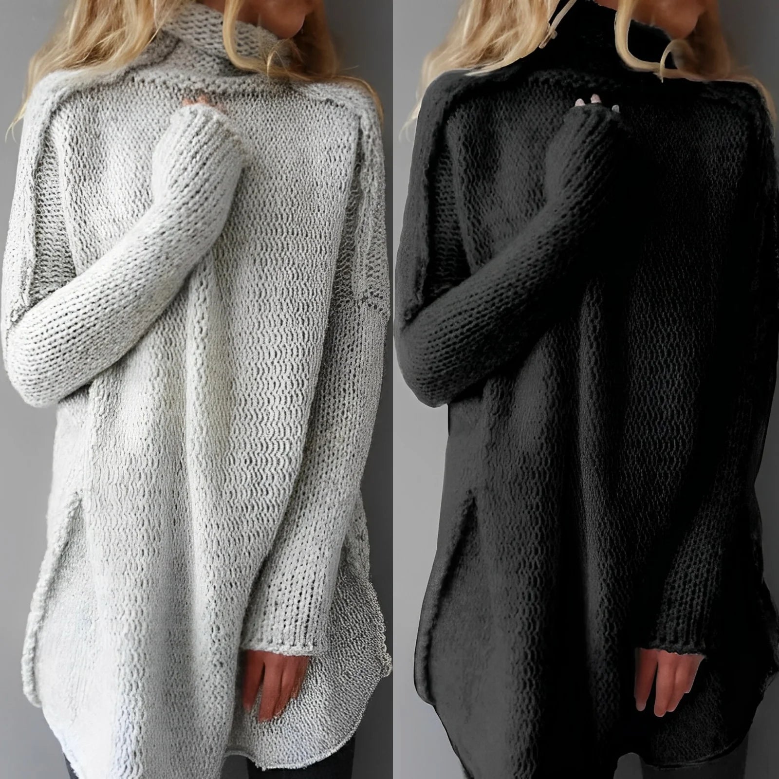 Luxe Pullover mit Kontrastnhten