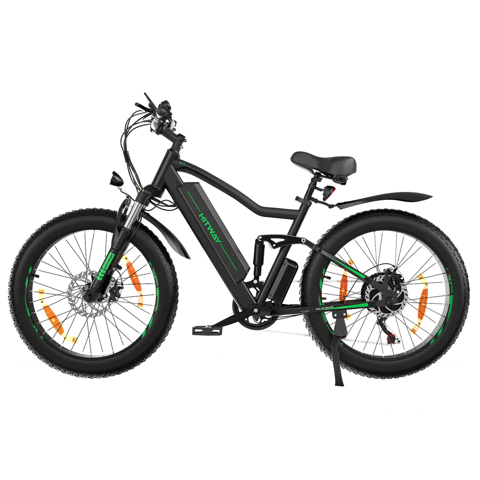Bicicletta Elettrica Hitway BK9 - Motore 500W, 48V 15Ah, Pneumatici Fat 26 x 4.0 - E-Bike da Montagna All-Terrain