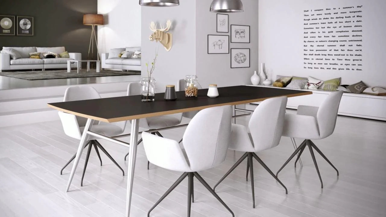 Mobitec Sedia con braccioli Mood #95, tessuto, colore a scelta, base a ragno in metallo
